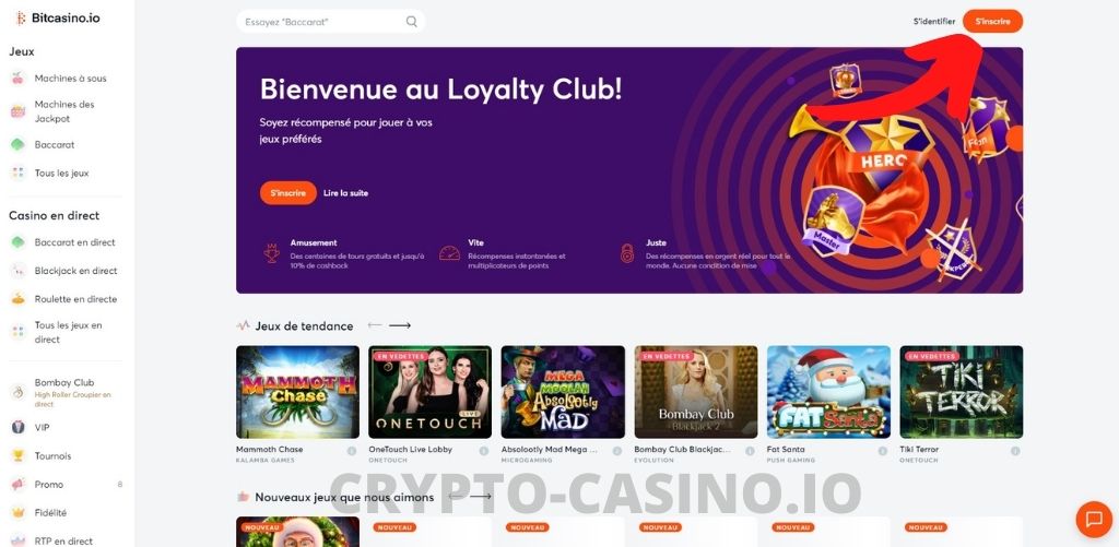 Inscription bitcasino